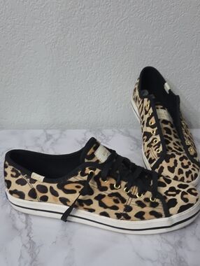 kate spade Leopard Print Keds Sneakers - Black & Tan